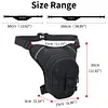 Motorcycle Drop Leg Bag Fanny Pack Breathable for Cycling Riding (Black)