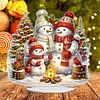 Acrylic Christmas Santa Snowman Cardinal Diamond Painting Desktop Decors Kit