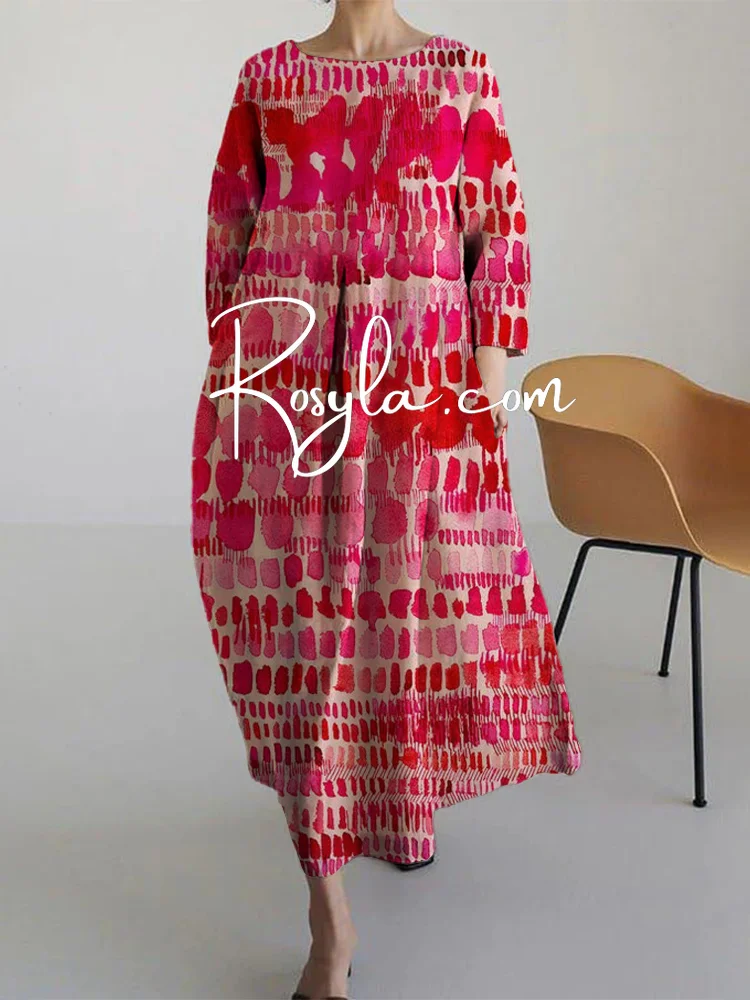 Women's Casual Retro Flory Print Dress