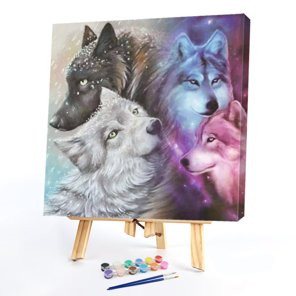 

40*40CM - Paint By Numbers - Wolves, 501 Original