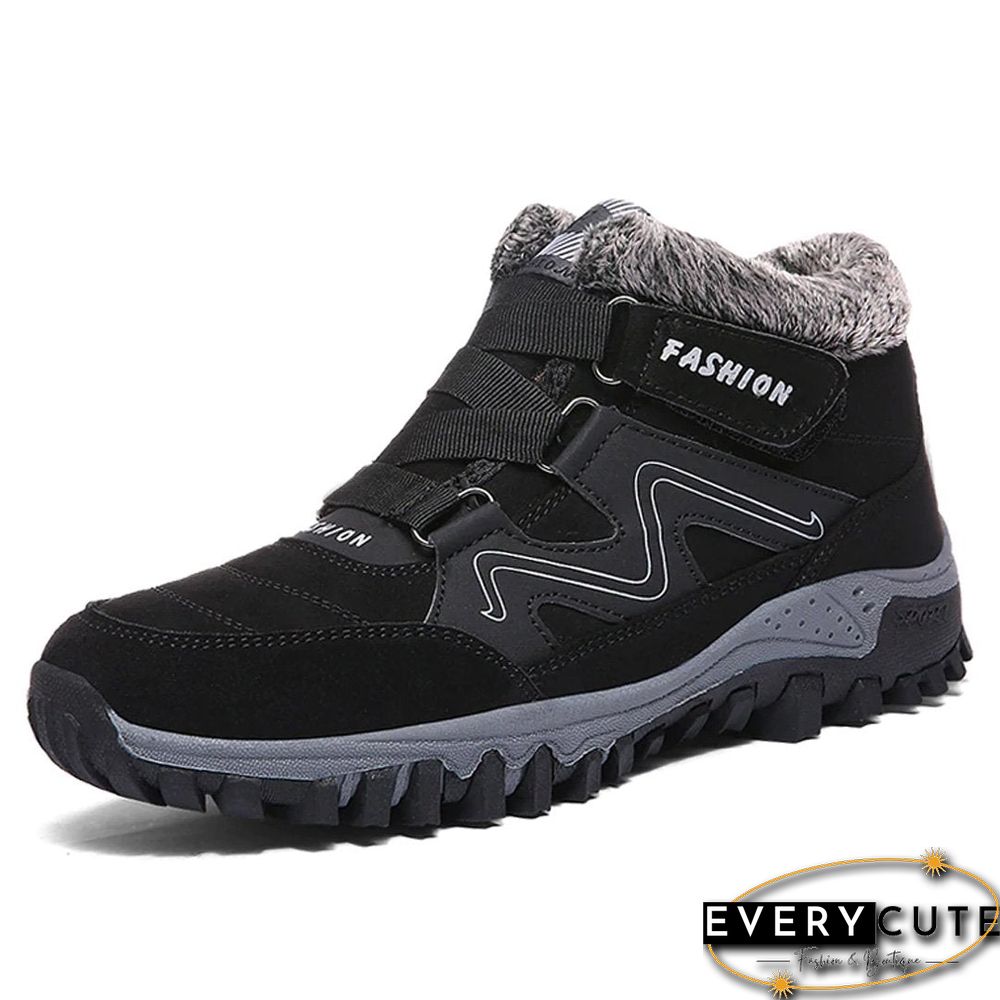 Men Boots Winter With Fur Warm Snow Boots Men Winter Boots Footwear Fashion Safety Ankle Shoes