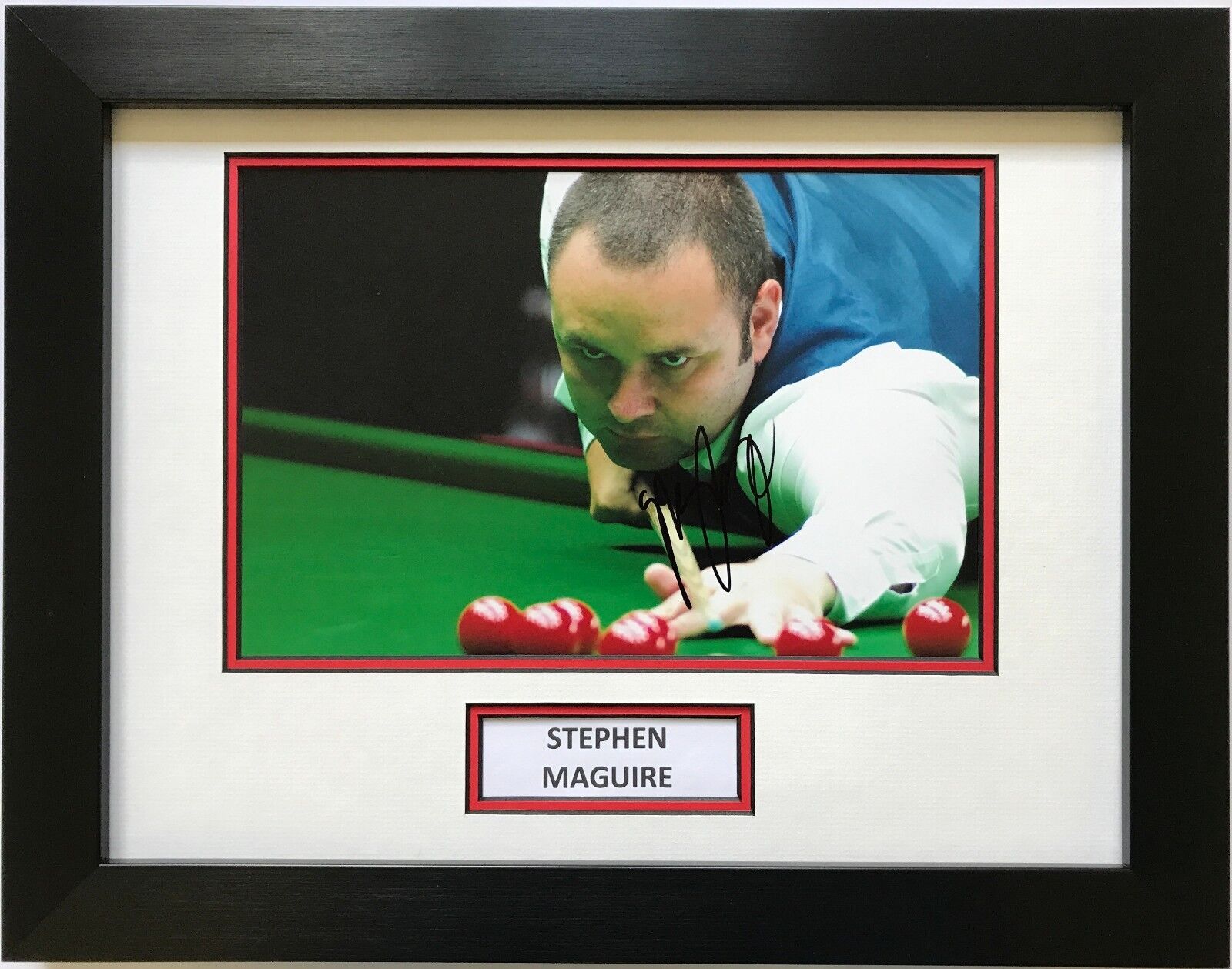 STEPHEN MAGUIRE HAND SIGNED AND FRAMED SNOOKER AUTOGRAPH Photo Poster painting DISPLAY 3.