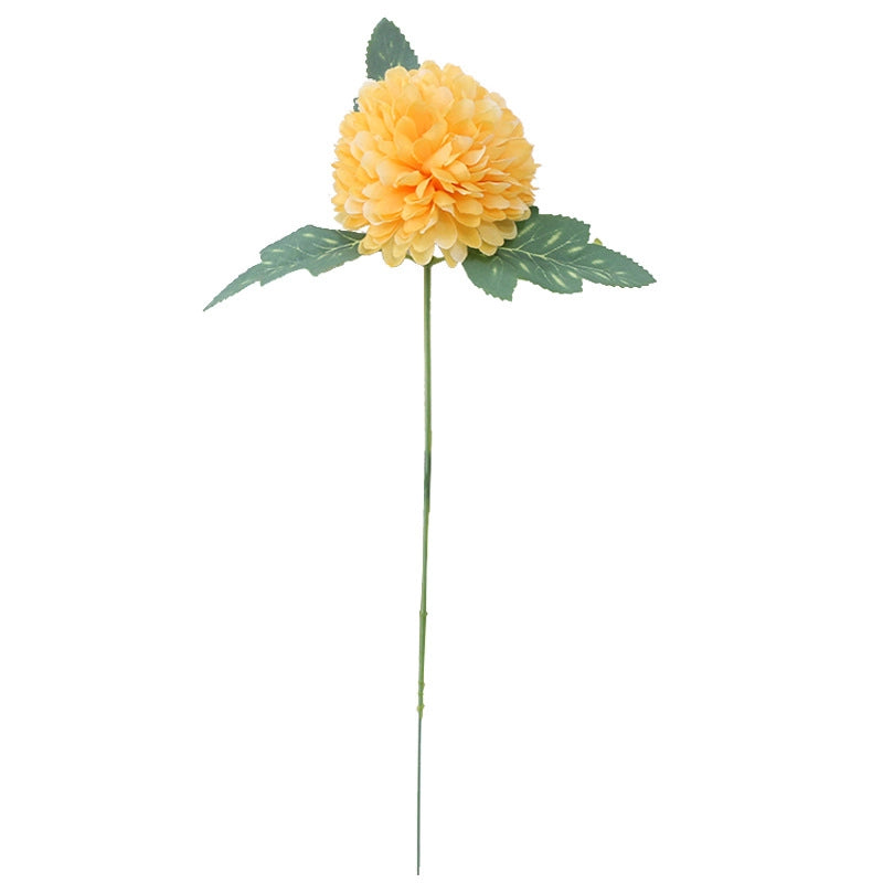 Artificial Chrysanthemum Single Ping-pong Chrysanthemum Wedding Decoration Home Living Room Soft Decoration Silk Cloth Dandelion Fake Flower