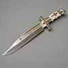 Nůž Bowie s pln&yacute;m tangem &ndash; Klasick&yacute; nůž Bowie DK-032 s kožen&yacute;m pouzdrem