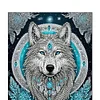 (US Local)DIY Special Shaped Wolf 50 Pages Diamond Painting Notebook Kit