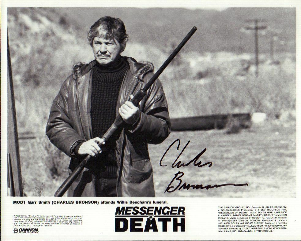 CHARLES BRONSON Signed 'Messenger of Death' Photo Poster paintinggraph - Film Actor - preprint