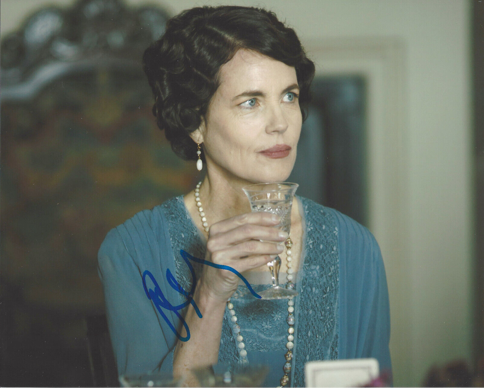 ELIZABETH MCGOVERN SIGNED AUTHENTIC 'DOWNTON ABBEY' 8X10 Photo Poster painting w/COA ACTRESS