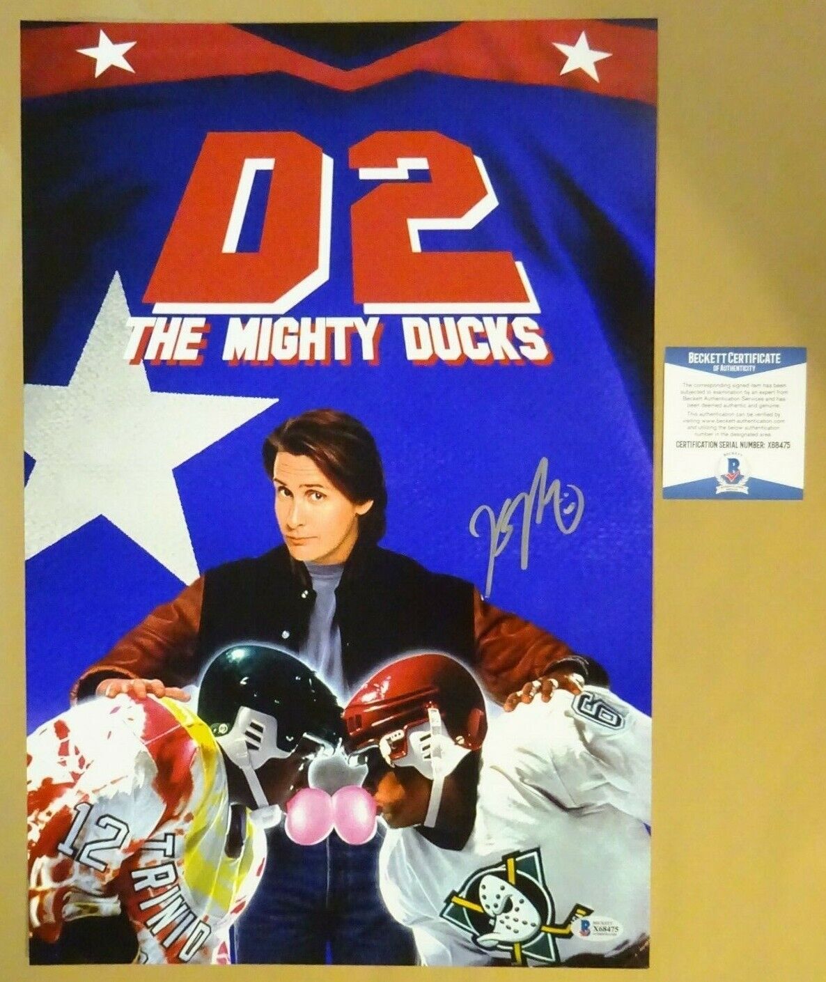 Signed KENAN THOMPSON Autographed D2 MIGHTY DUCKS 12x18 Photo Poster painting BECKETT BAS COA