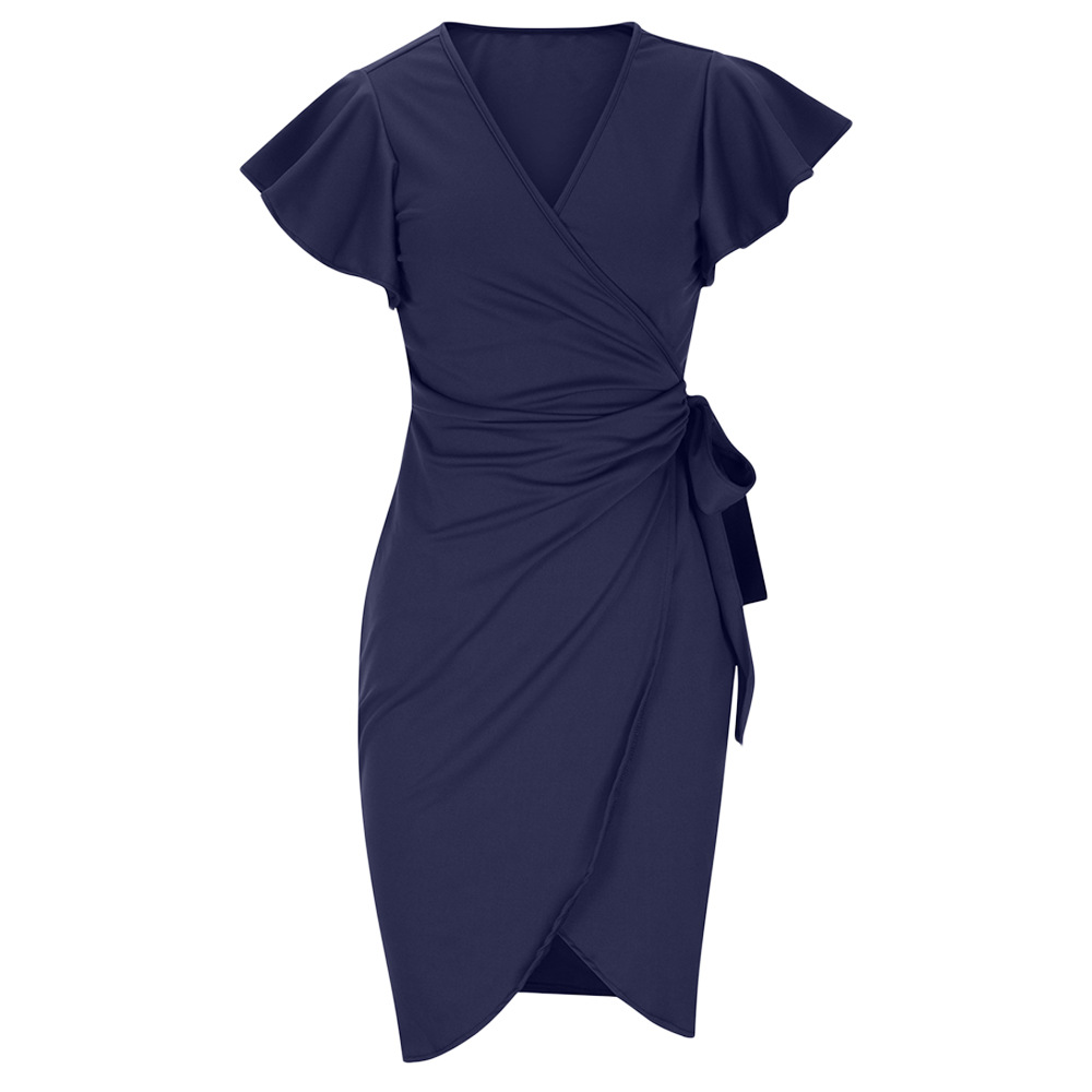 Mature Women V-neck Sheath Summer Dress