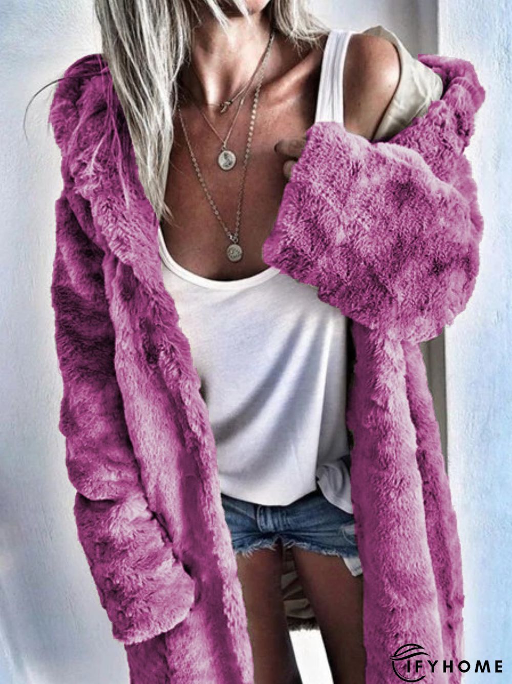 Womens Thick Faux Fur Hooded Parka Plus Size Peacoat Winter Coats Jackets | IFYHOME