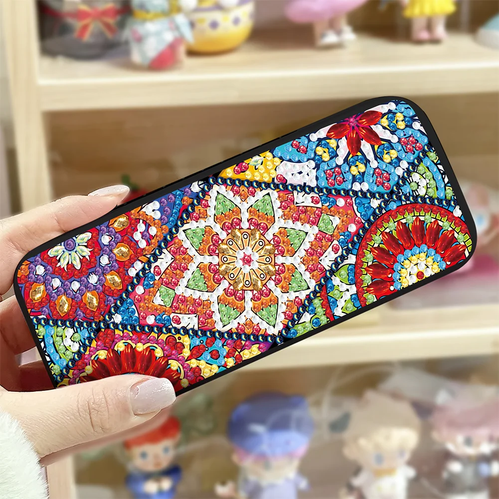 Flower Diamond Painting Eyeglasses Case Diamond Art Sunglasses Case for Adults