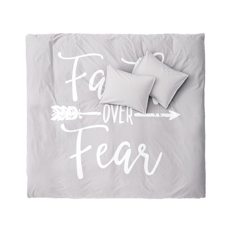 Faith Over Fear, Optimism Duvet Cover Set