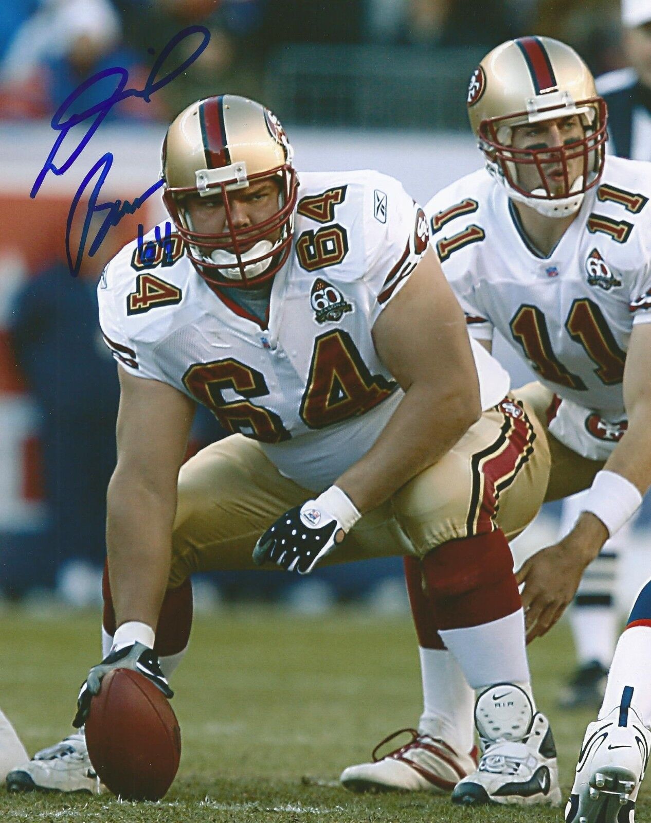 DAVID BAAS SIGNED SAN FRANCISCO 49ers 8x10 Photo Poster painting w/COA