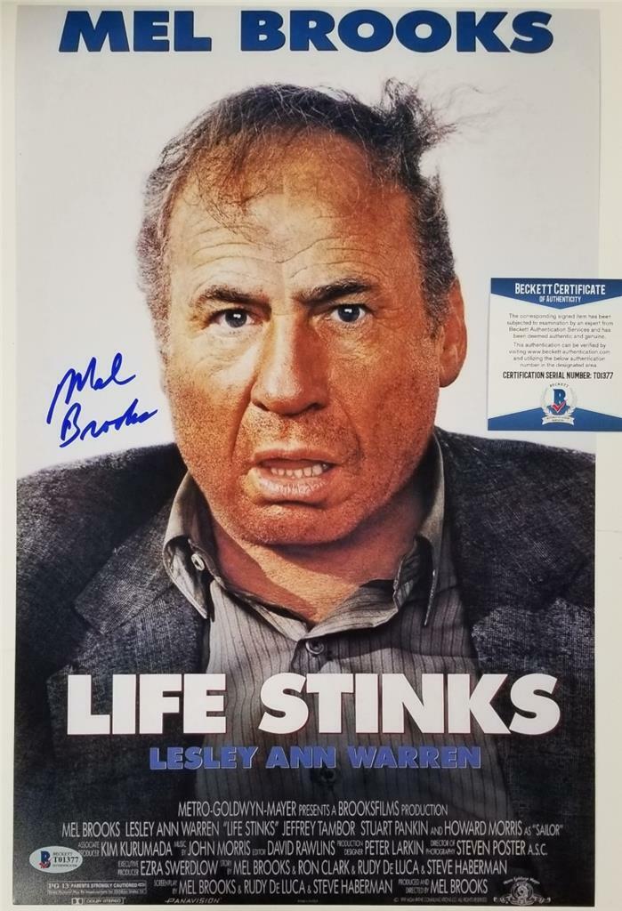 Mel Brooks signed Life Stinks 11x17 Movie Poster Photo Poster painting Autograph ~ BAS COA