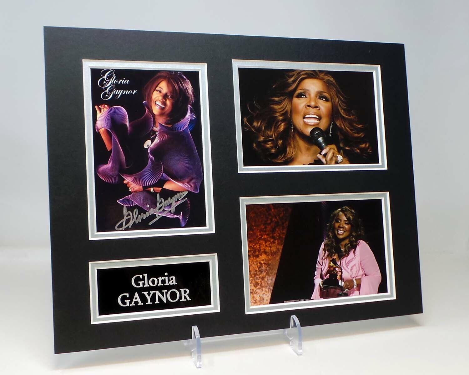 Gloria GAYNOR SIGNED Mounted Photo Poster painting Display AFTAL RD COA I Will Survive Singer