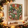 Wreath Snowman DIY Special Shaped Drill Diamond Painting Kit Framed 20x20cm