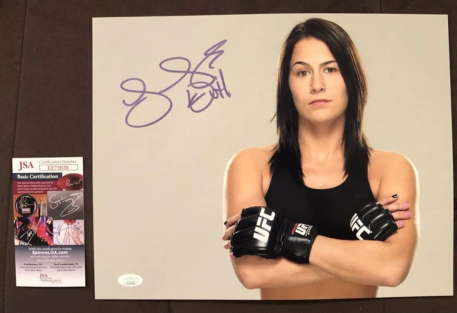 JESSICA EVIL EYE SEXY MUSCLE SIGNED AUTOGRAPHED 11X14 Photo Poster painting UFC MMA JSA COA