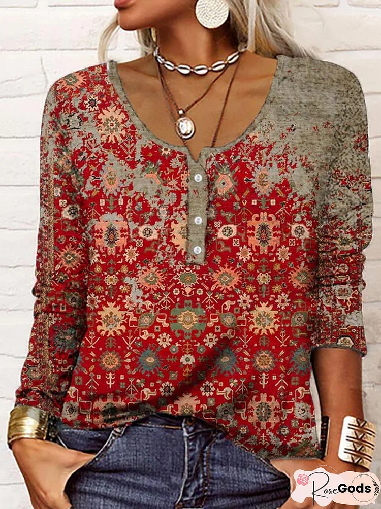 V Neck Cotton-Blend Ethnic Tops