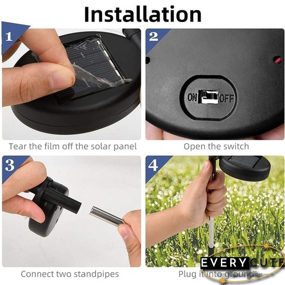 Newest Upgrade Solar Garden Decorative Lights Outdoor Solar Powered 40Copper Wires String Landscape Light Diy Flowers Fireworks Trees for Walkway Patio Lawn Backyard,christmas Party Decor