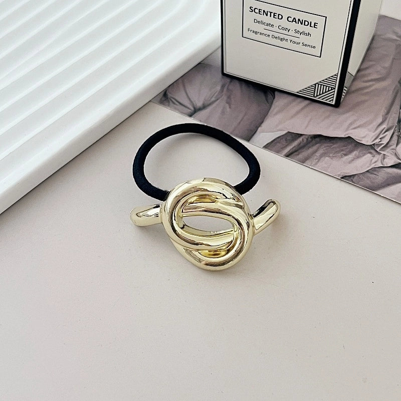 Women’s Minimalist IG Style Solid Color Zinc Alloy Hair Tie