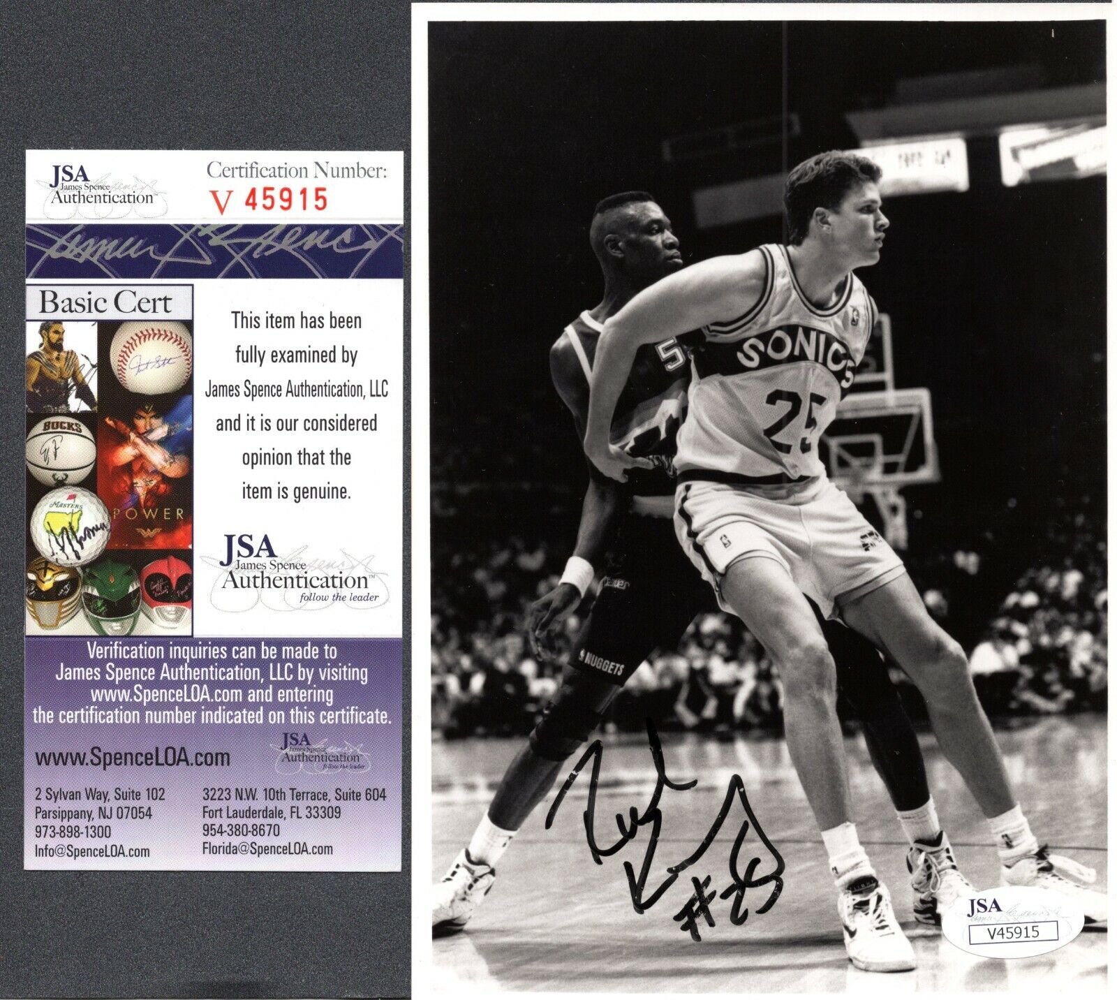 JSA Rich King Autographed Signed AUTO 5x7 Photo Poster painting Seattle Supersonics TRB 284