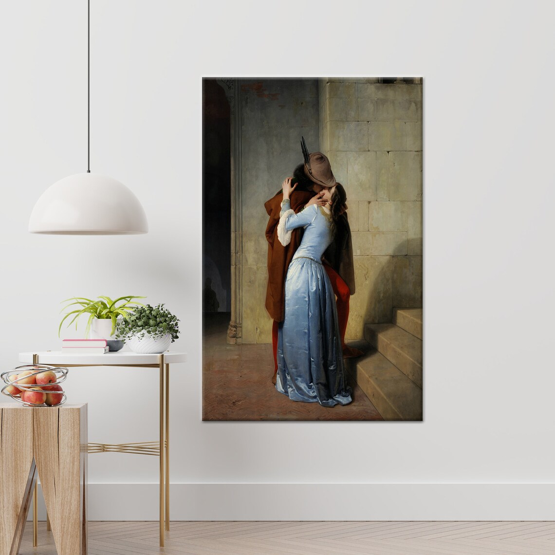 The Kiss 1859 by Francesco Hayez Canvas Wall Art 