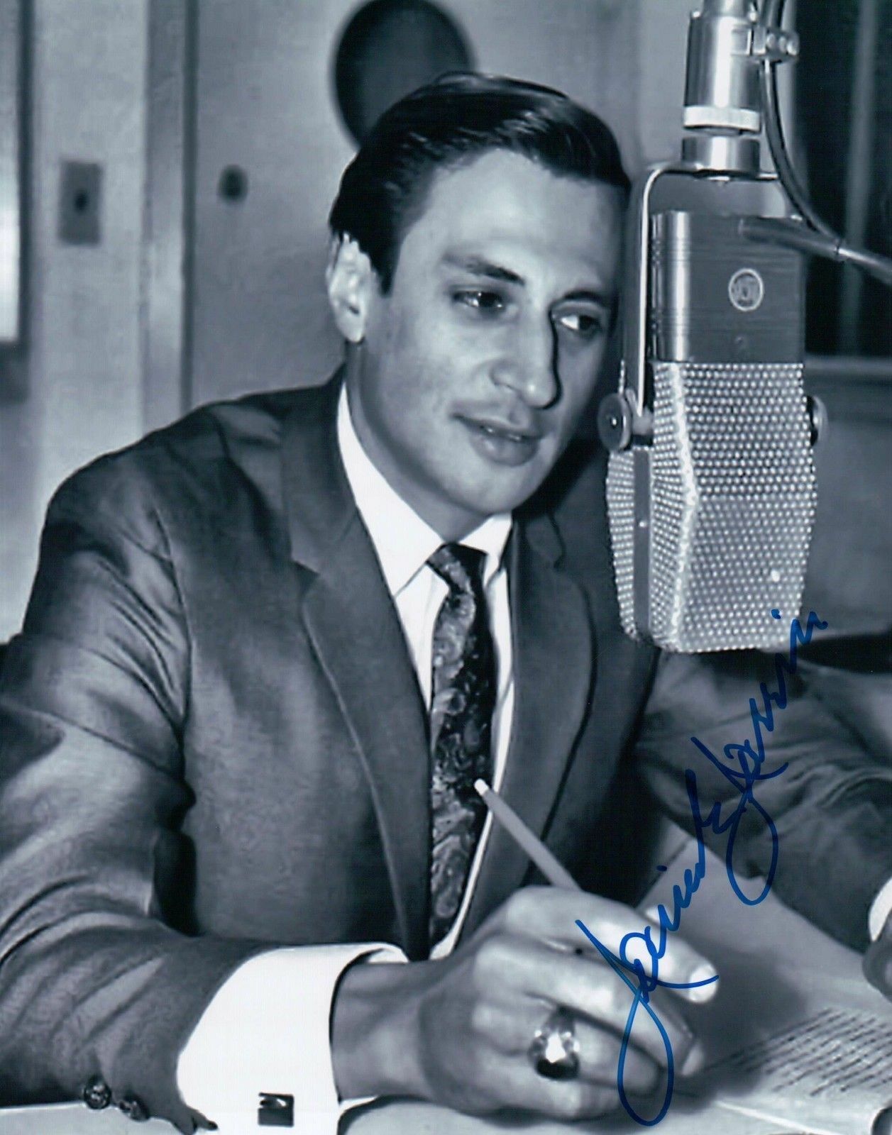 Jaime Jarrin Signed 8X10 Photo Poster painting Autograph Vintage Behind Mic Dodgers Auto w/COA