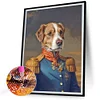 >SALE<5D DIY Full Round Drill Diamond Painting Cowboy Dog Kit Home Decoration 30x40cm