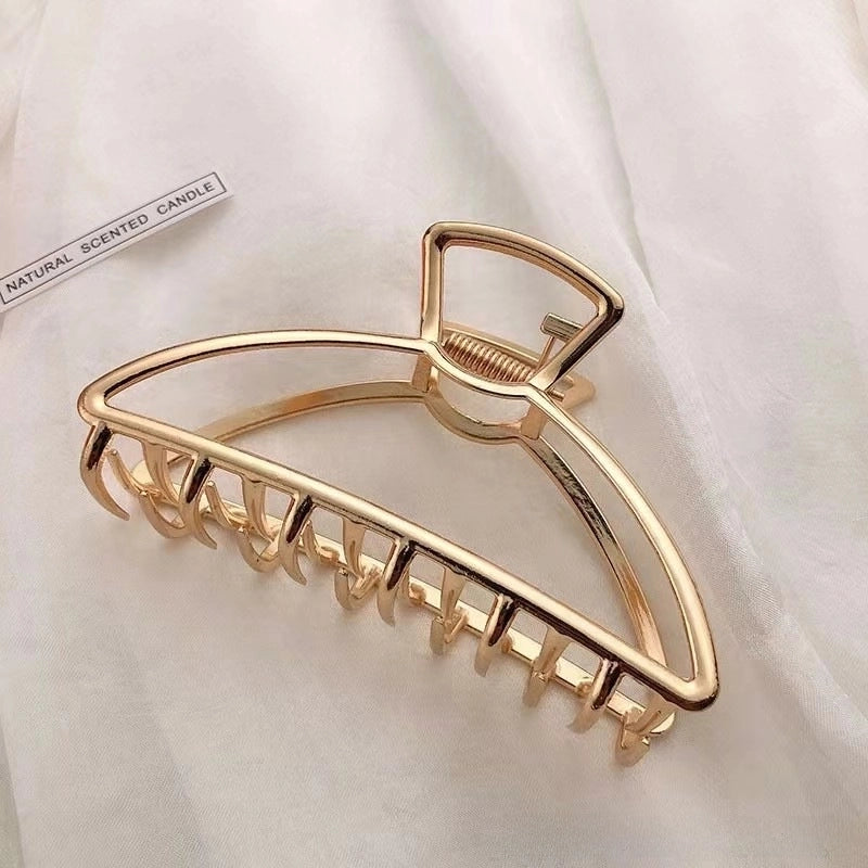 Metal Grab Clip Elegant Bow Hairpin Back Head Large Shark Clip French Pearl Clip Hair Accessories