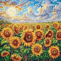 Sunflower Symphony - Diamond Painting