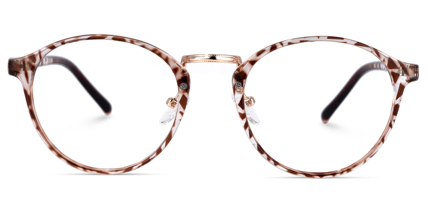 Udale Braun-Tortoise Rund Brille Braun-Tortoise