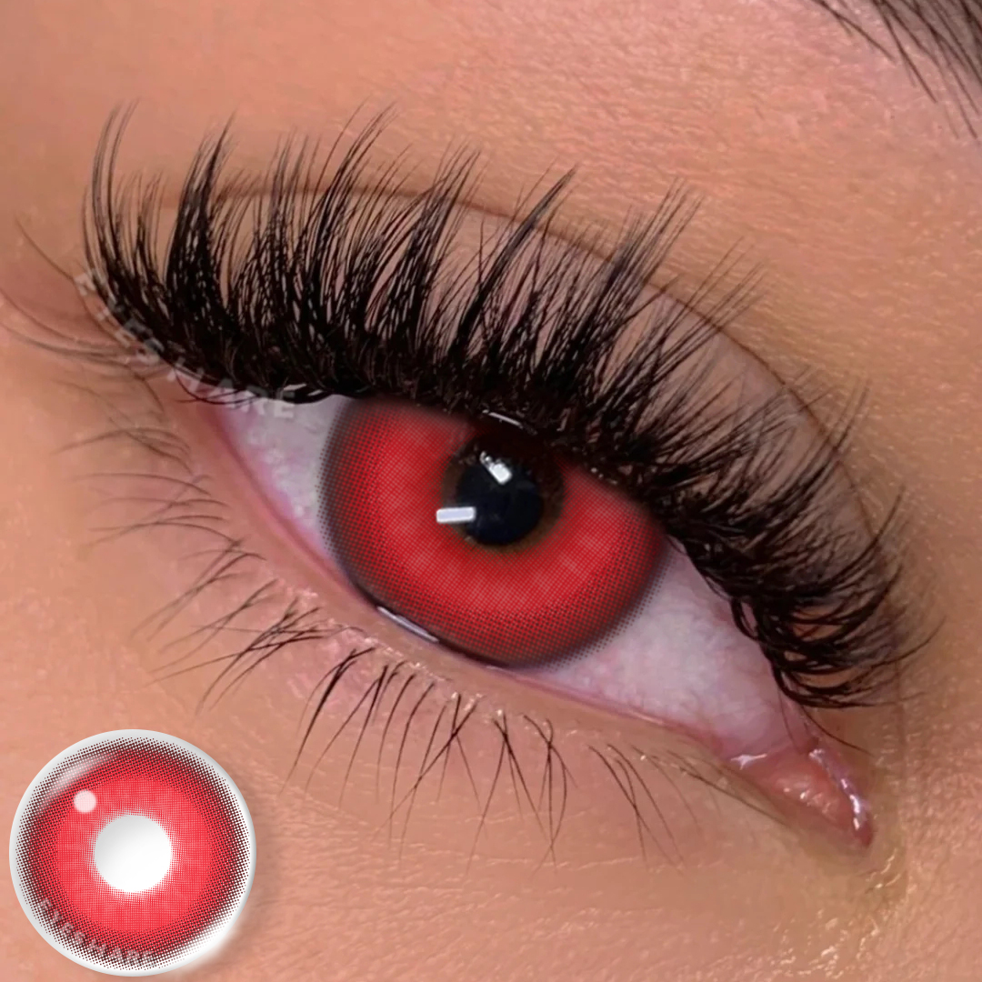 Colored Contact Lenses EYESHARE NEBULA RED 14.0MM 1 Pair | 1 Year