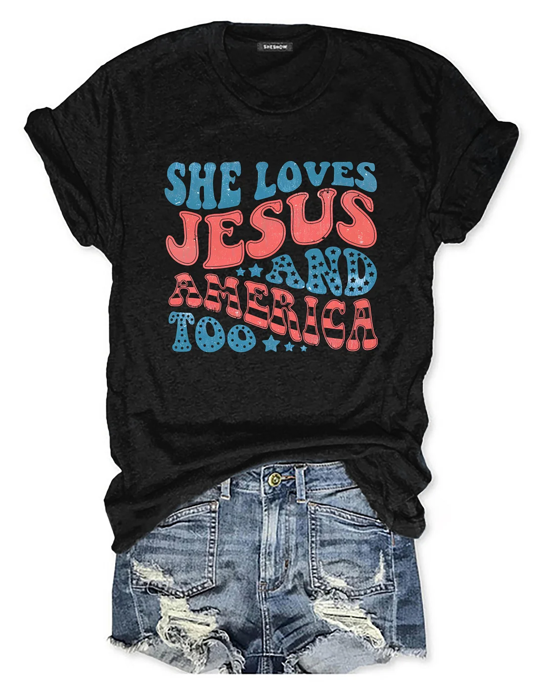 She Loves Jesus And America Too T-shirt
