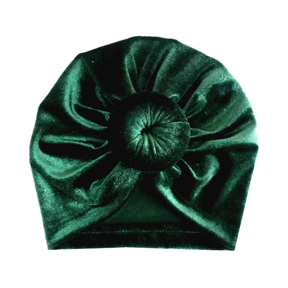 2019 Brand New Toddler Kids Baby Girls Velvet Hats Big Bow Solid Hairband Headband Stretch Turban Knot Head Wrap 17*16.5cm