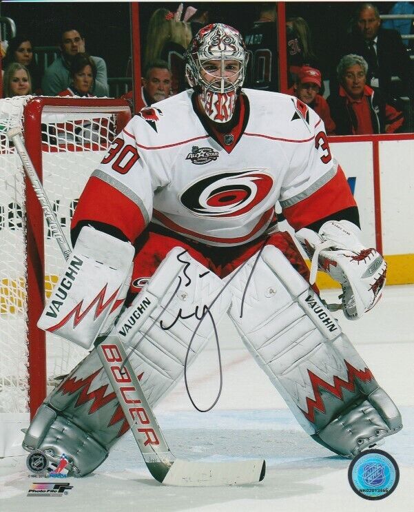 CAM WARD SIGNED CAROLINA HURRICANES GOALIE 8x10 Photo Poster painting #1 Autograph EXACT PROOF!