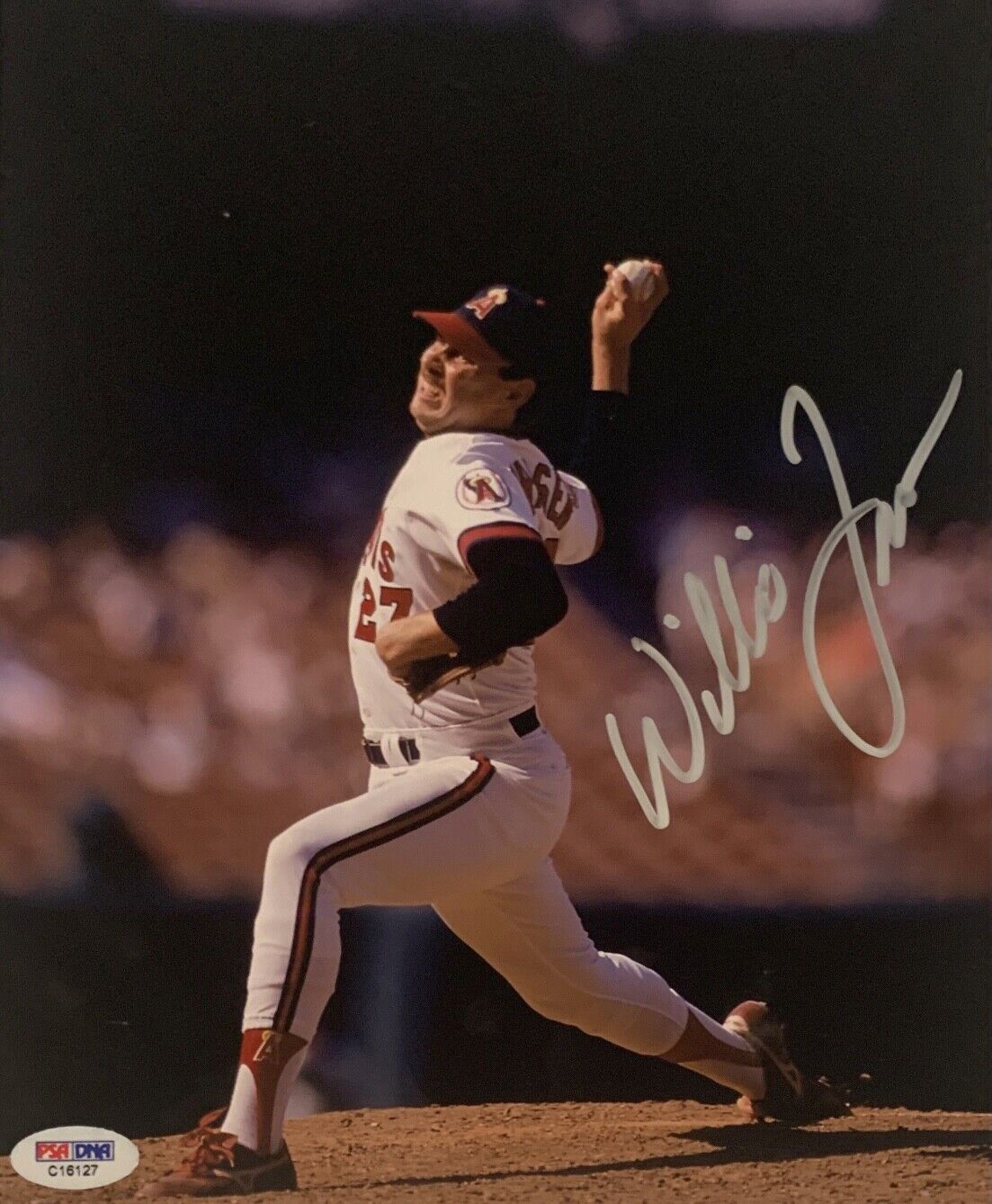 Willie Fraser Signed California Angels 8x10 Photo Poster painting PSA C16127