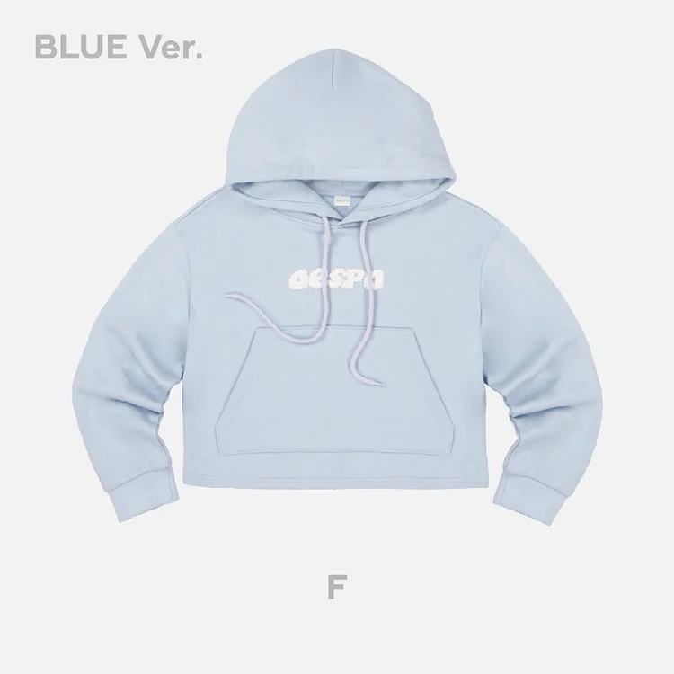 aespa 2023 1st concert POP-UP Come to MY illusion Cropped Hoodie Blue Ver.
