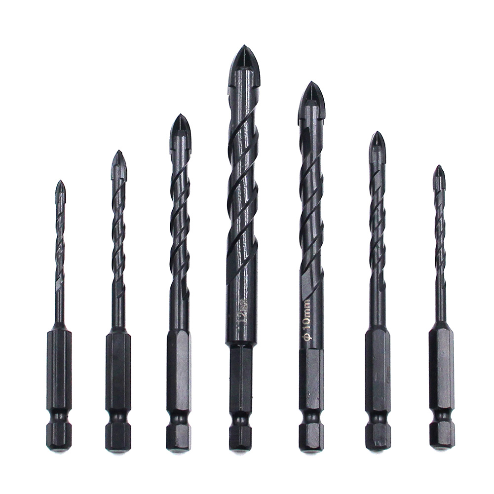 

7pcs Triangle Drill Bit 3/4/5/6/8/10/12mm Concrete Ceramics Wall Hole Saw, 501 Original