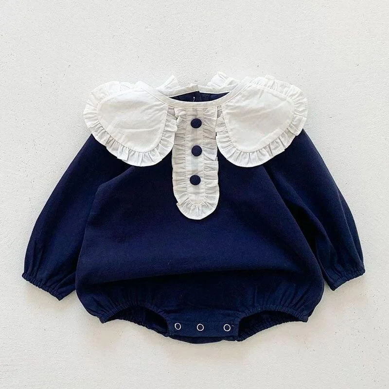 0-3Yrs Spring Kids Boy Girl Long Sleeve Rompers + Hair Band Autumn Infant Baby Girl Newborn Rompers Clothes Baby Girl Rompers