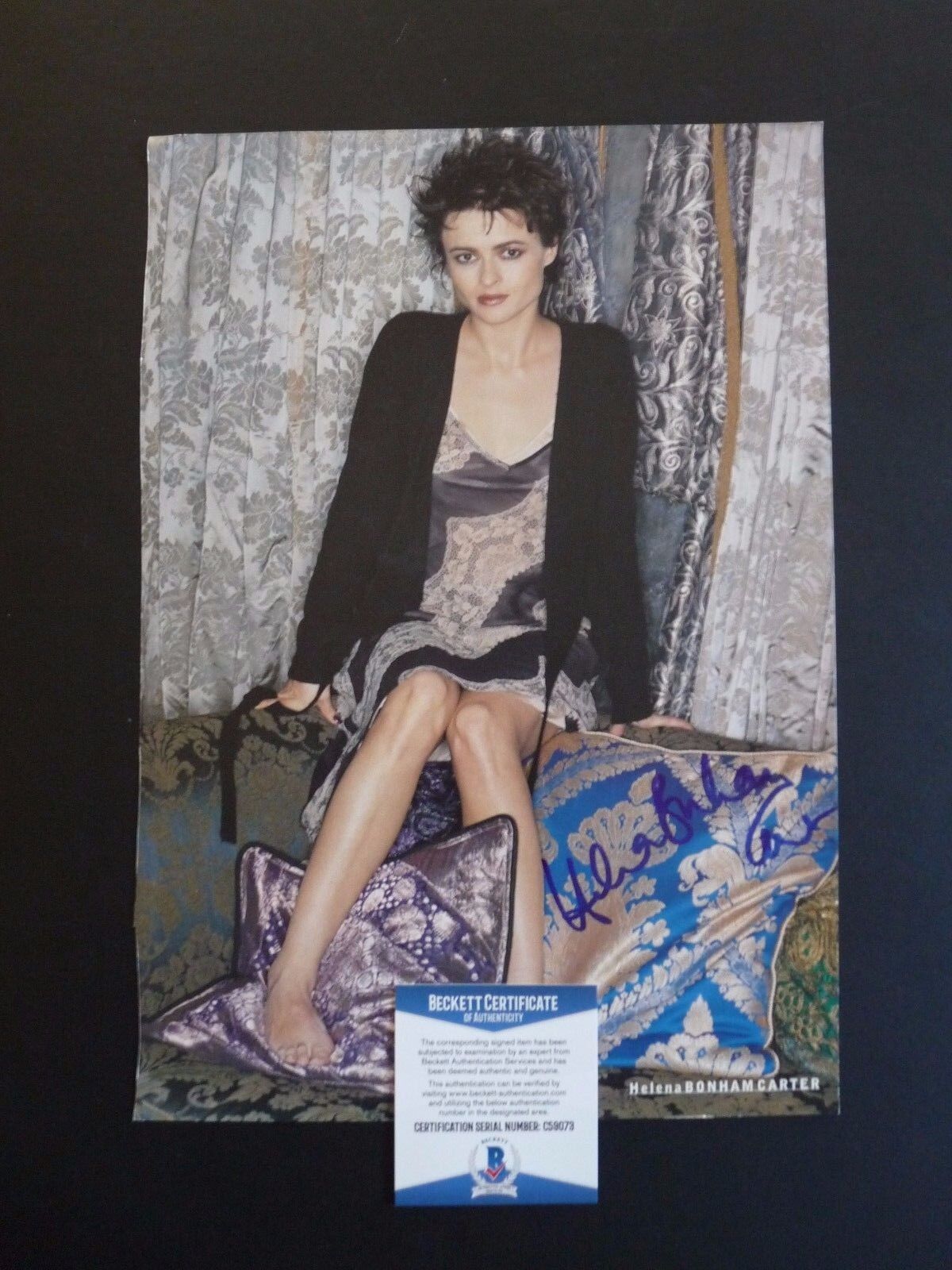 Helena Bonham Carter Signed Autographed 9.5x13.5 Book Photo Poster painting Beckett CertifiedF9