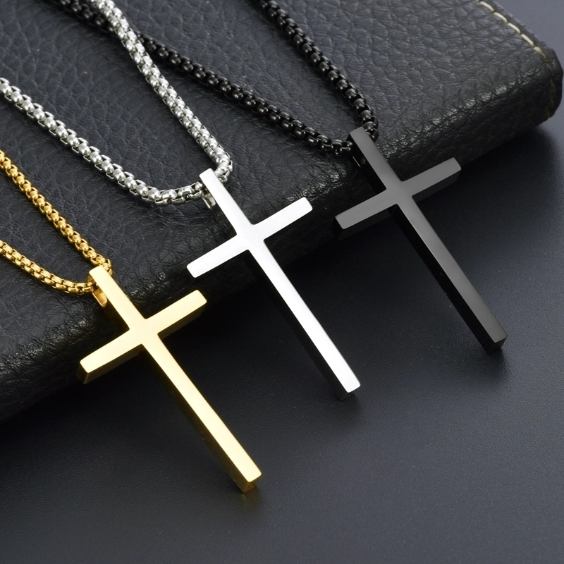 Casual Vacation Cross 304 Stainless Steel Plating 18K Gold Plated Men's
