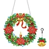 Christmas Wreath with Keychain & Lamp Belt - 5D DIY Craft Pendant - 27.5*26.8CM