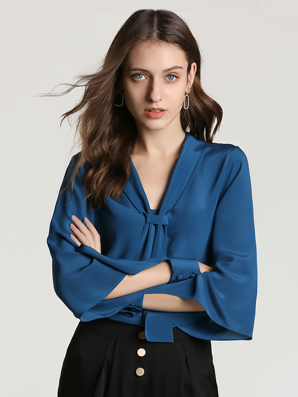 Special Sleeve Design Silk Shirt REAL SILK LIFE