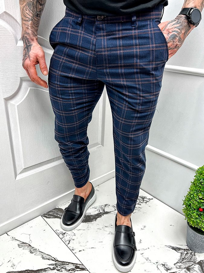 Men's Elegant Plaid Pants 