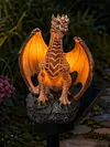 Dragon Figurine Night Light Solar Powered Dragon Figurine Decorative Landscape Light Dragon Garden Stake Light Unique Gift for Dragon Lovers Ornament Patio
