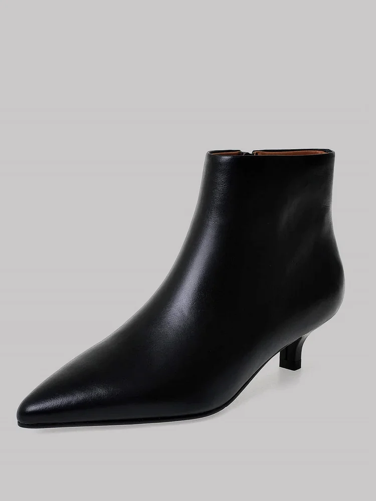 40mm Women's Apricot Bottom Ankle Boots Party Shoes Low Heel Short Boots Kitten Heel Pumps