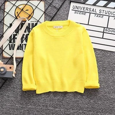Spring Autumn Candy Color Baby Boys Girls Knitted Sweaters 2021 New Children Long Sleeve Boys Girls Boys Base Shirt 1-6Years