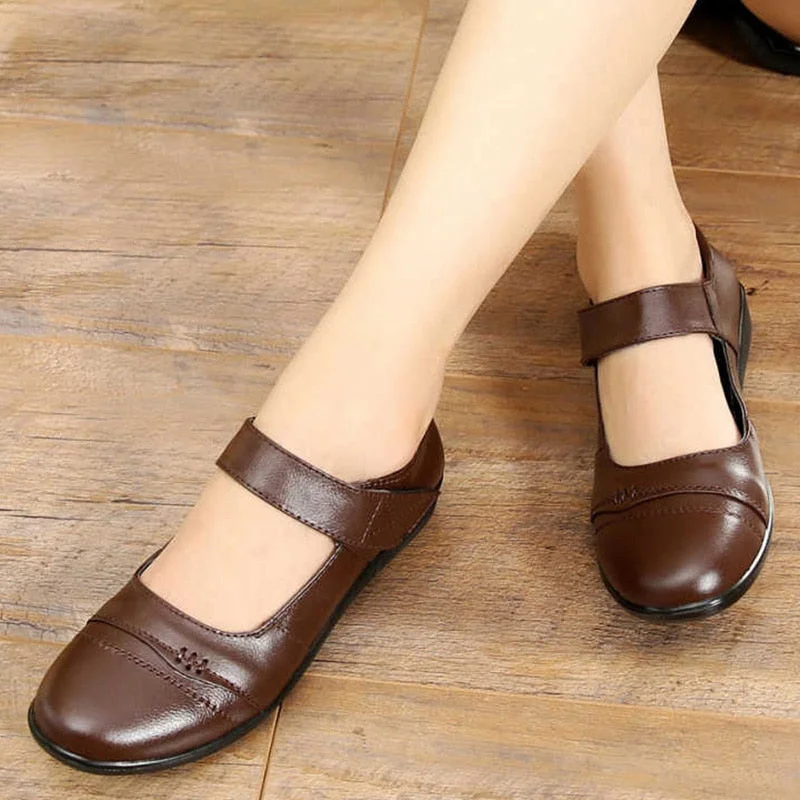 Qengg Genuine Leather Flats Ladies Loafers Big Size 41 42 Women Falts 2023 New Spring Female Casual Flats Soft Woman Shoes 601-1