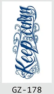 Temporary Waterproof Tattoo Sticker Chinese Character Your Guardian Hero Love Juice Ink Lasting Arm Back Body Leg Fake Tatoo DIY