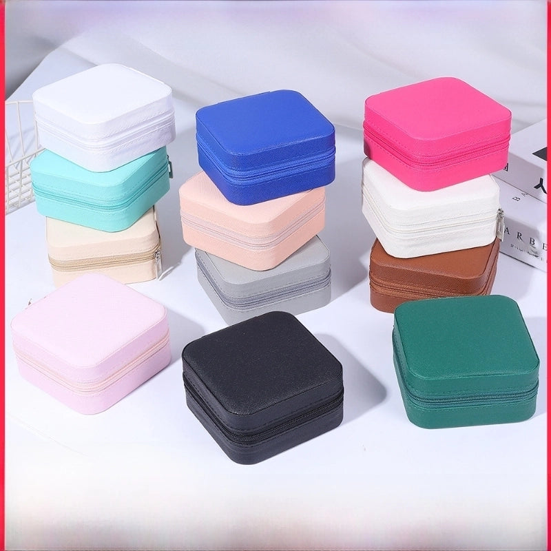 PVC Simple Jewelry Storage Box Travel Portable Jewelry Box Necklace Ring Jewelry Box Spot Hot Sale